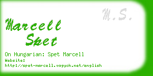 marcell spet business card